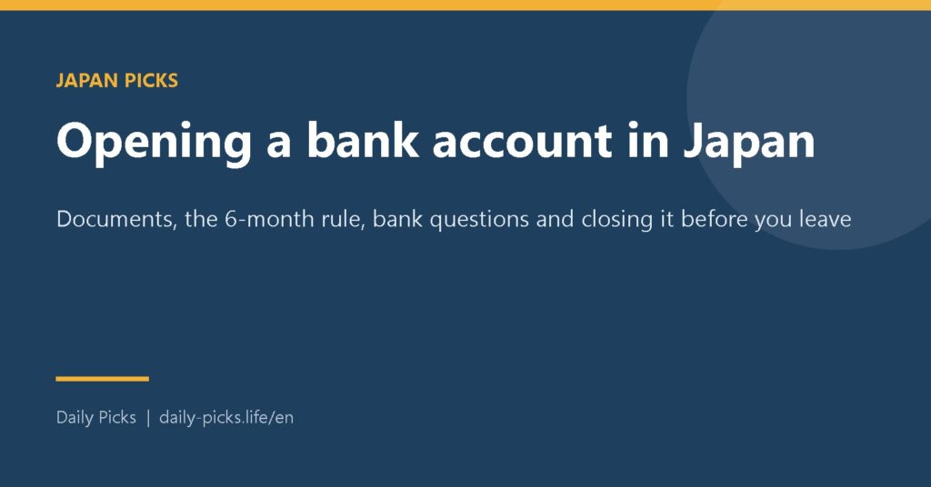 Opening a bank account in Japan as a foreign resident