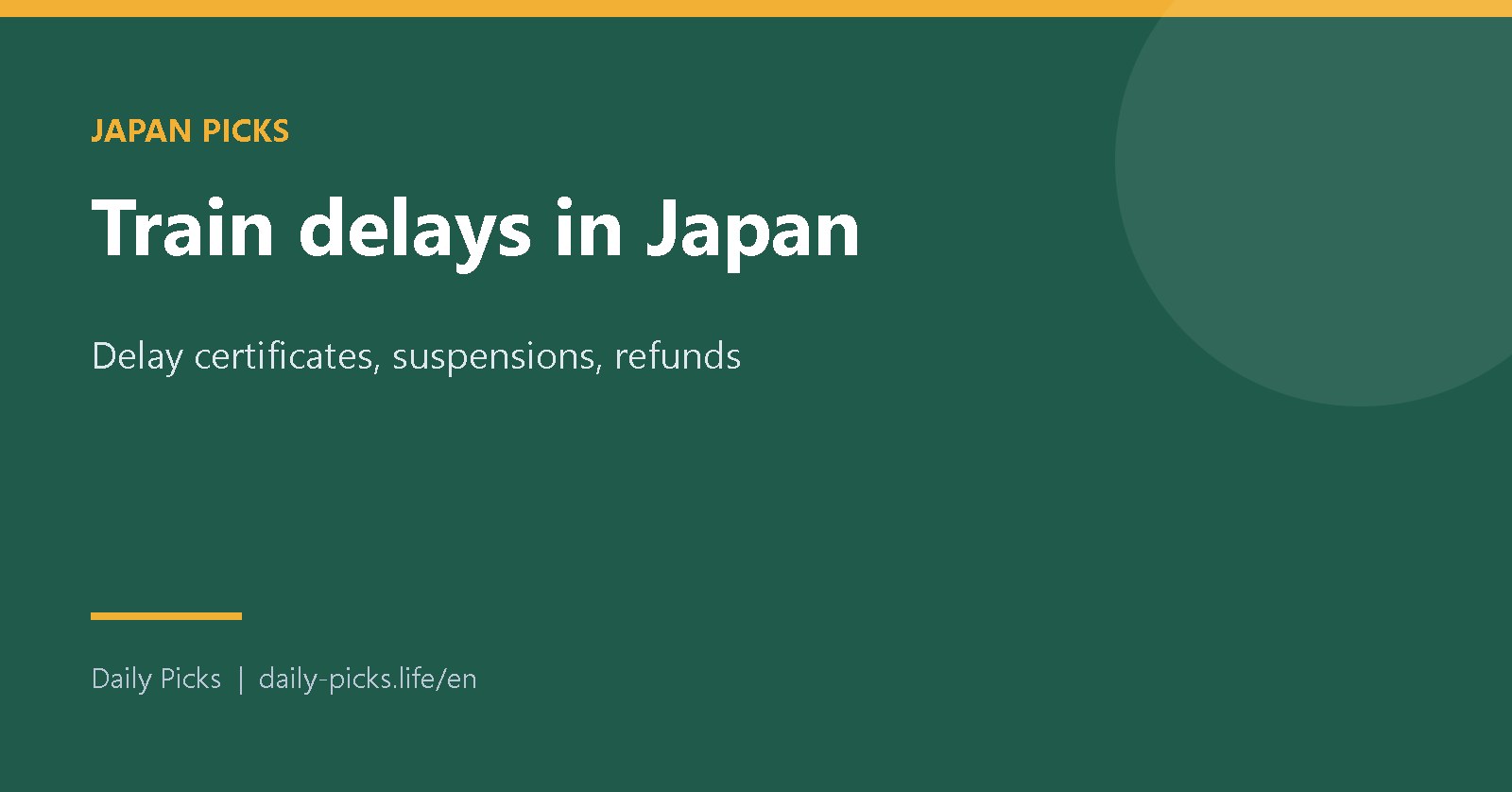 Train delays in Japan