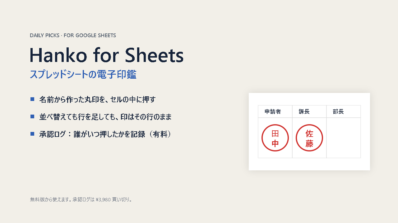 Hanko for Sheets