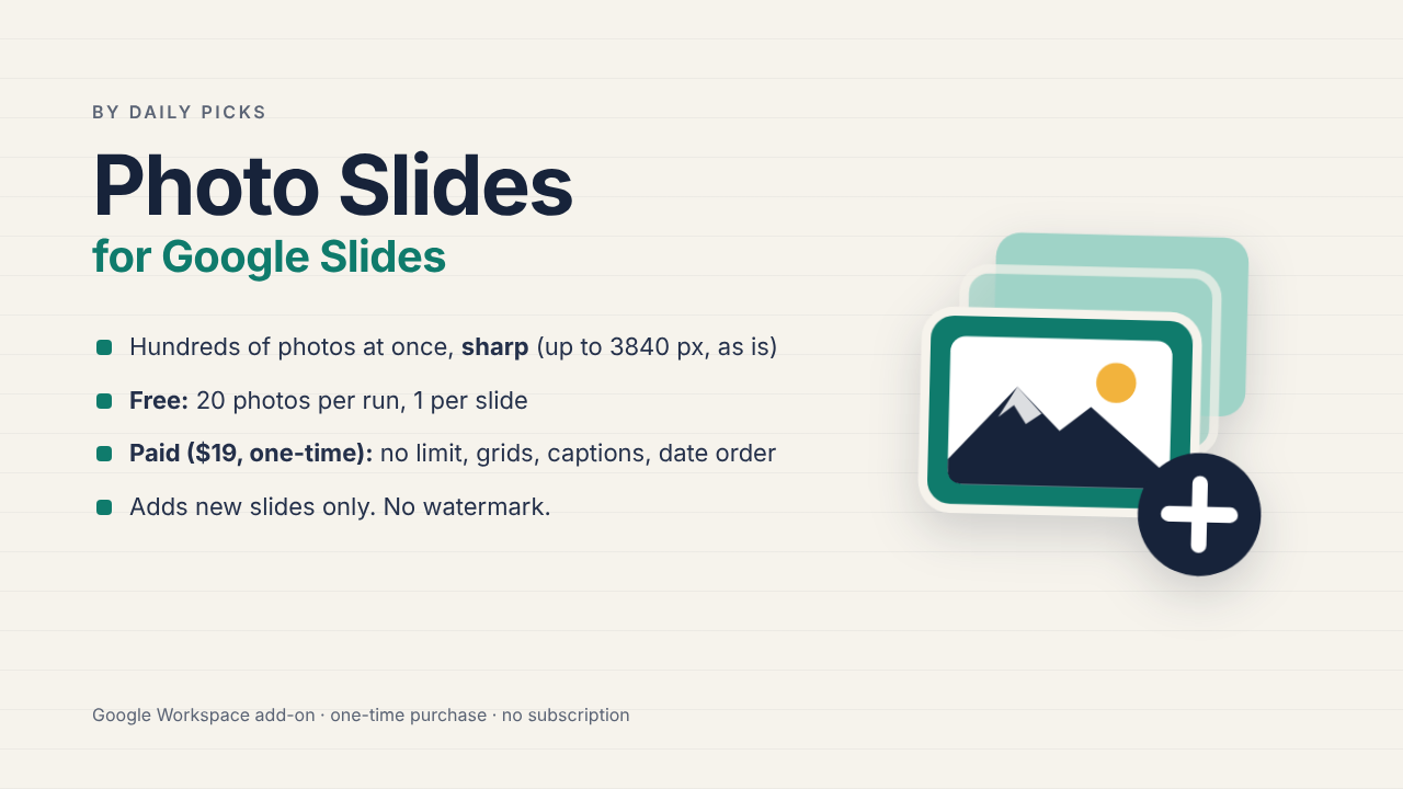 Photo Slides for Google Slides