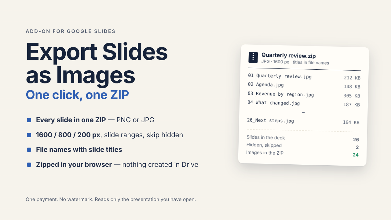 Export Slides as Images