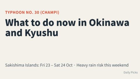 Typhoon No. 30 (Champi): what to do now in Okinawa and Kyushu